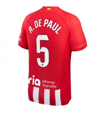 Atletico Madrid Rodrigo De Paul #5 Primera Equipación 2023-24 Manga Corta